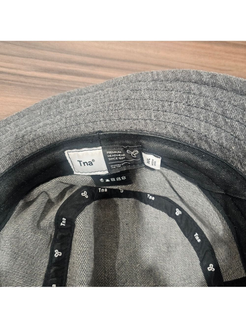 Tna Aritzia Grey Denim Bucket Hat - Size M/L Cottagecore Festival Sun Hat - Picture 3 of 5